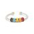 Loomify Anillo Antiestres Ajustable, Anillo Mujer Plata de Ley 925 Anillo con Perlas Resina, Anillo Ansiedad Giratorio de Cuentas para Novia Esposa Madre Hija Amigos